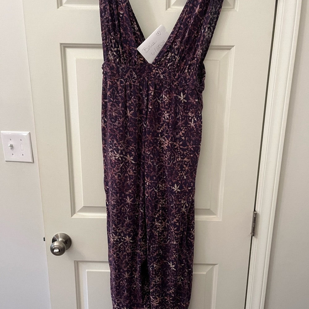 Urban Outfitters Tela Plunge V Neck Geometric Print Jumpsuit NWT Boho Large L